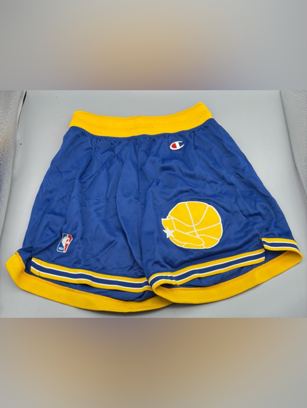 Vtg Golden State Warriors Champion Basketball Shorts, Size M 32 - 34 Nylon USA